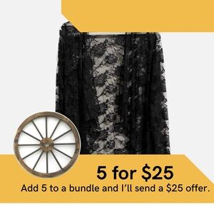 Sheer stretch lace open front cardigan.